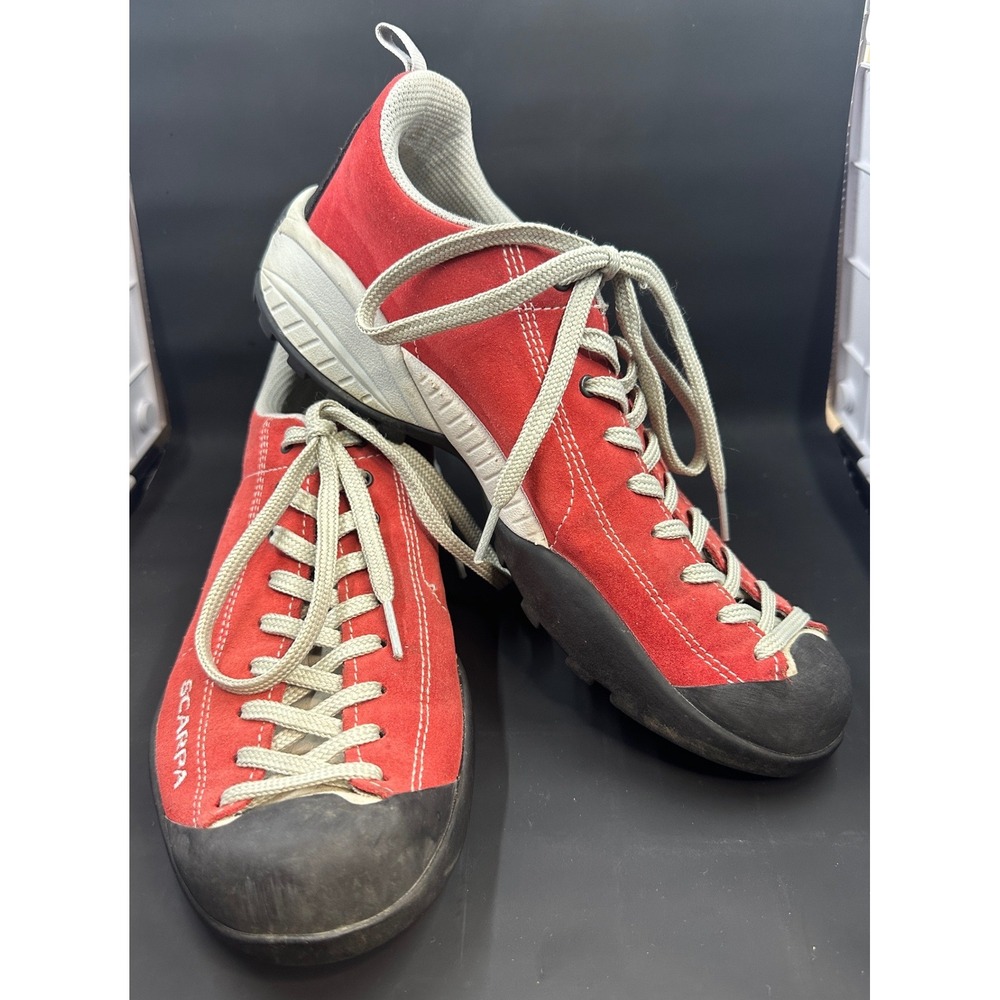 Scarpa Mojito Vintage Shoes Mens 7.5 Womens 8.5 Red SuedeApproach Hiking